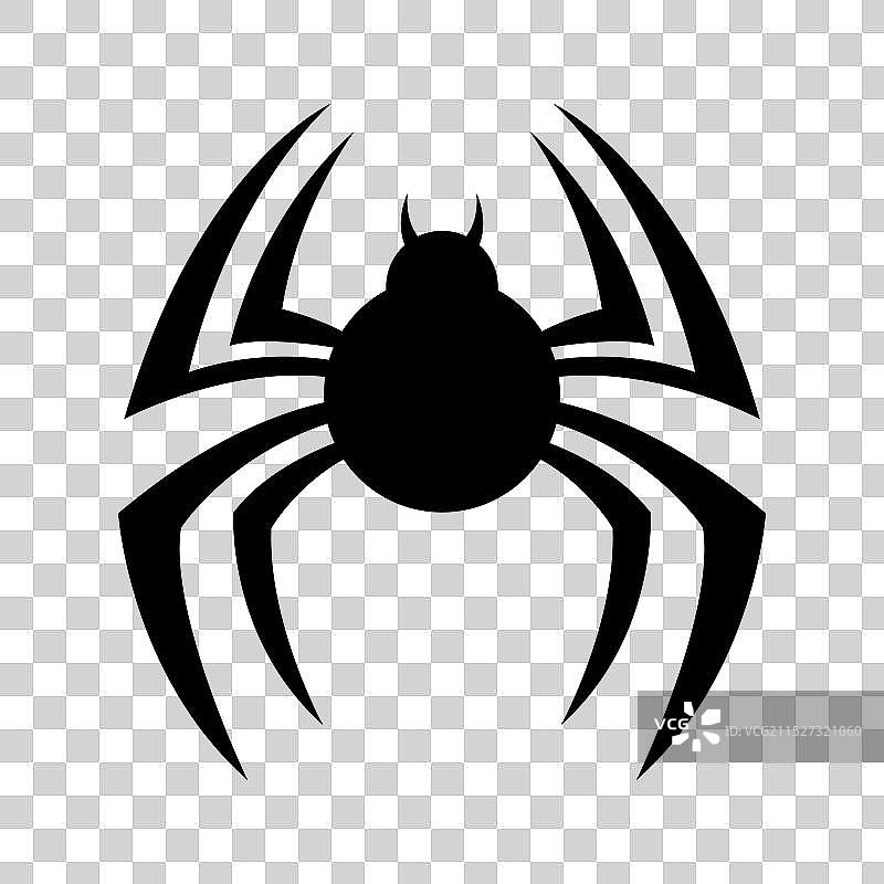 黑色阴影蜘蛛标志模板图片素材