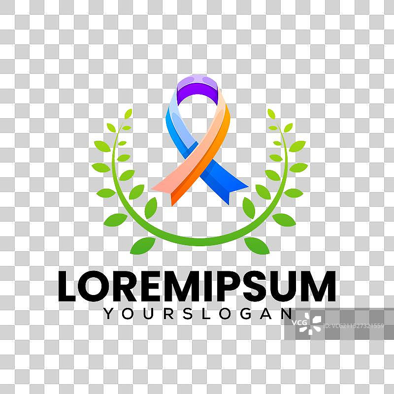 癌症彩色渐变图标Logo设计图片素材