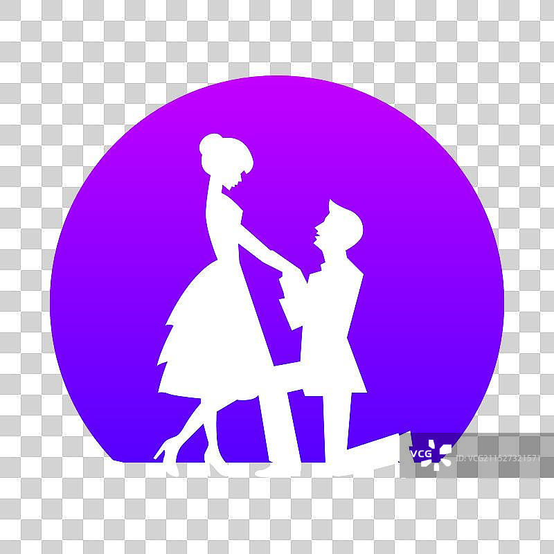 情侣剪影Logo设计模板图片素材