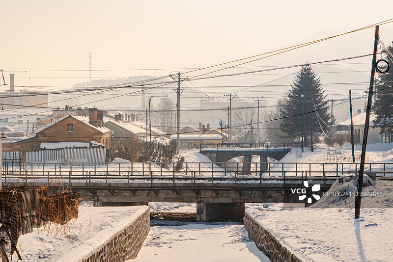 雪后乡村一隅图片素材