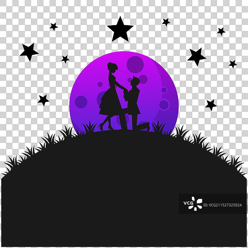 黑色阴影情侣背景图片素材