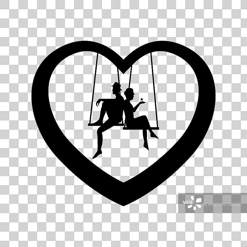 情侣图标Logo设计模板图片素材