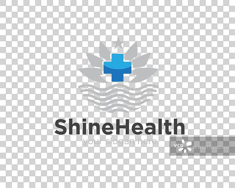 医疗服务发光健康标志设计图片素材