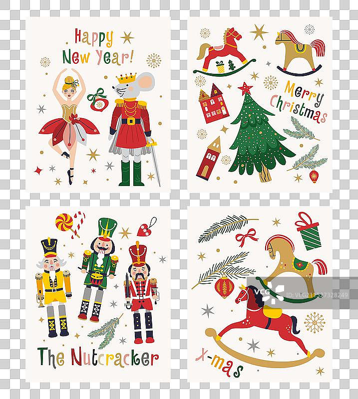 新年快乐胡桃夹子banner套装图片素材