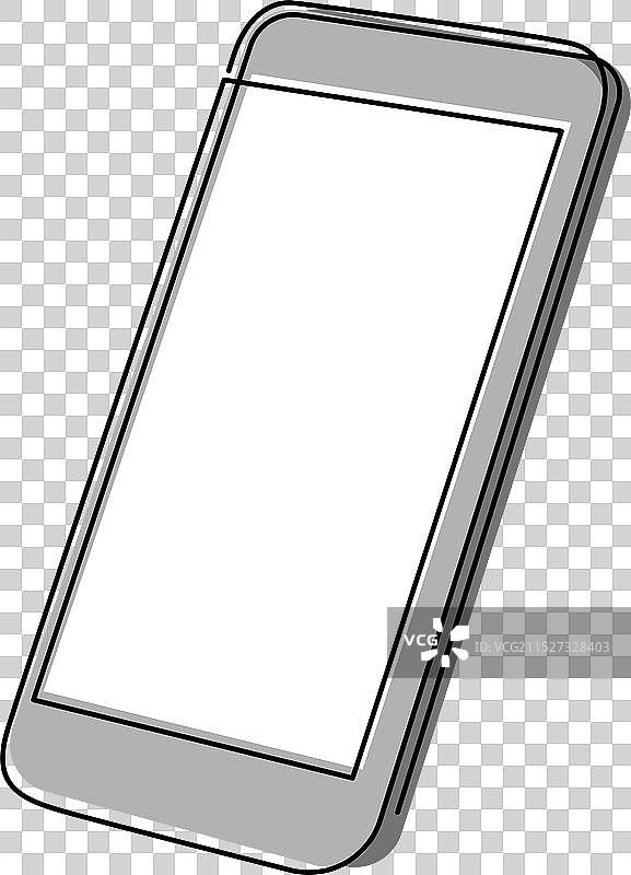 单线绘制的智能手机图片素材
