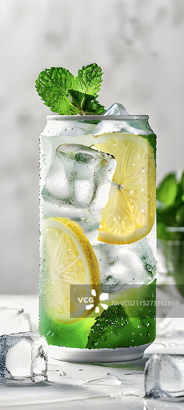 冰爽气泡水图片素材