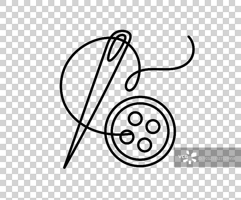 缝纫 Logo 设计针线徽章图片素材