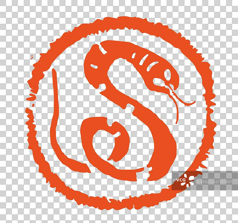 蛇年传统文化红色印章设计图片素材