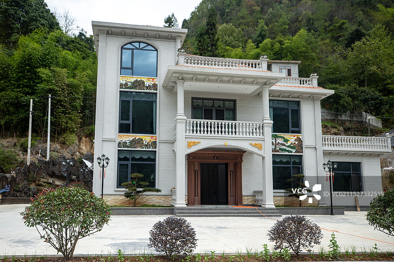 乡村人家新居图片素材