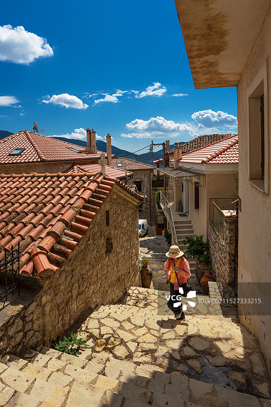 希腊阿拉霍瓦小镇图片素材