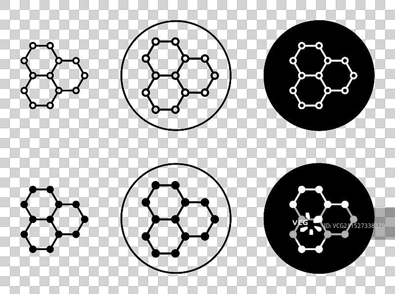 白色背景上的石墨烯图标集图片素材