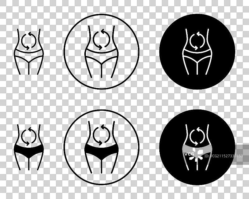 白色背景上的新陈代谢图标集图片素材