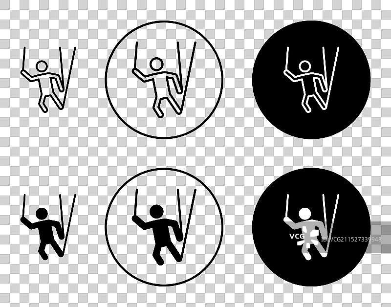 白色背景上的木偶图标集图片素材