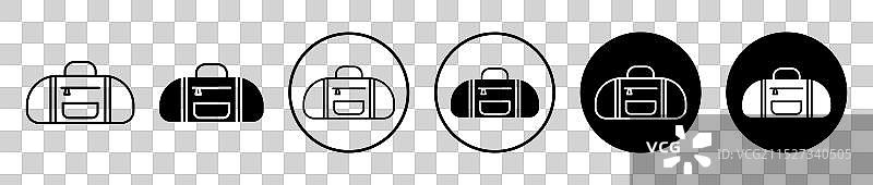 白色背景上的一组运动包图标图片素材