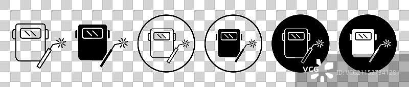 白色背景上的焊接图标集图片素材