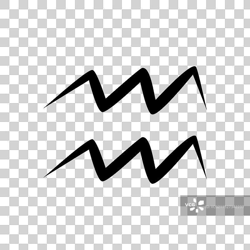 水瓶座星座美学图标图片素材