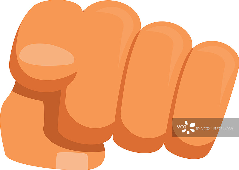 紧握的拳头，显示出拳头的指关节图片素材