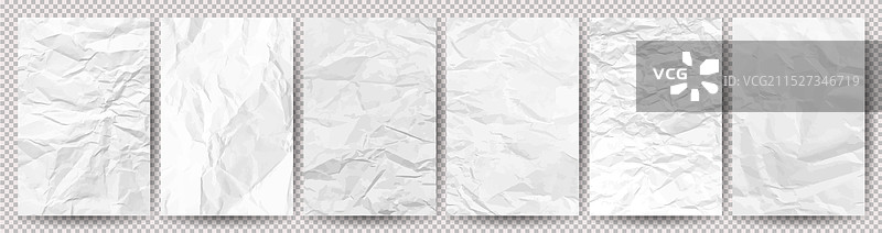 白色干净的皱纸大合集图片素材