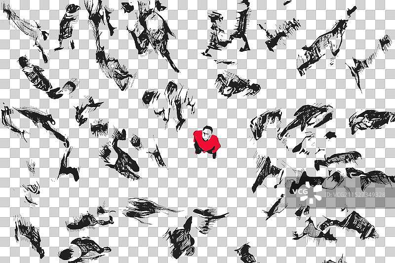 众多图形的黑白抽象图片素材