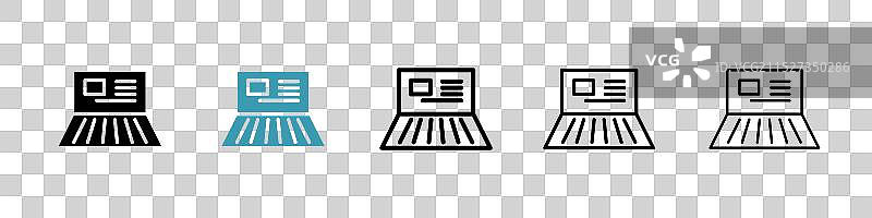 白色背景上的银行存折图标合集图片素材