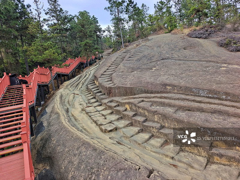 四川威远古佛顶古道和栈道图片素材