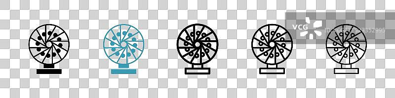 白色背景上的永动机图标集图片素材