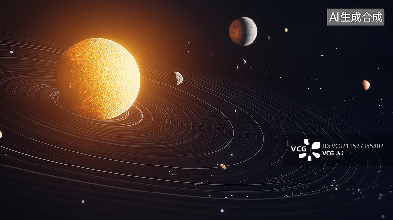 【AI数字艺术】宇宙科技主题海报——抽象星系图片素材