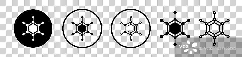 白色背景上的石墨烯图标集图片素材