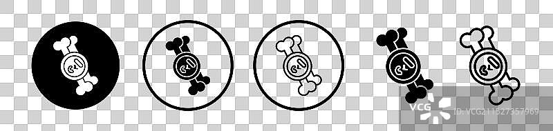 白色背景上的多发性骨髓瘤图标集图片素材