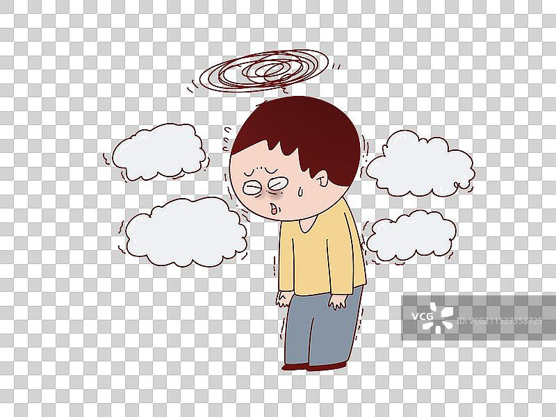 头晕浑身颤抖的男人 发抖 云朵图片素材