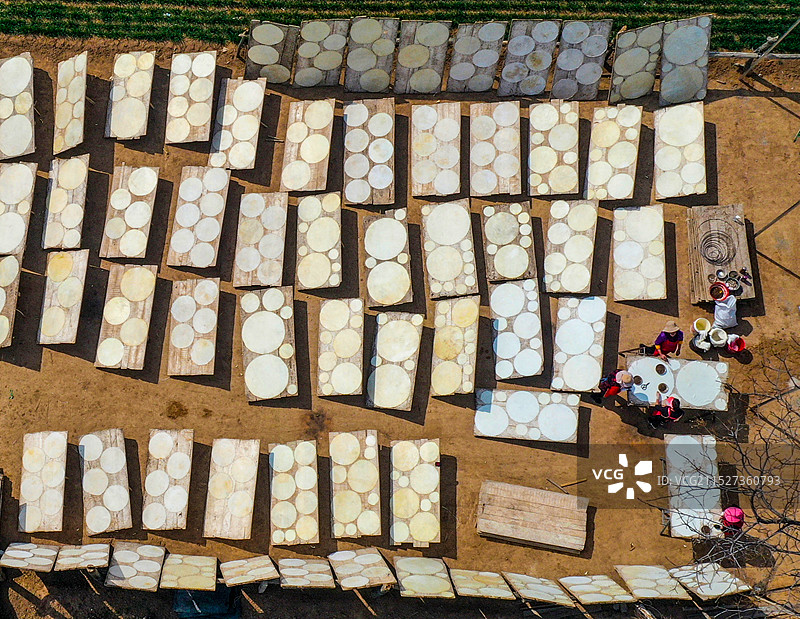 俯瞰晒鼓皮图片素材