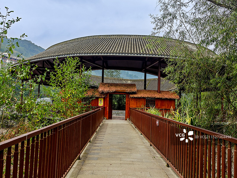 汶川县三江镇水崖明珠汇泉苑生态族游风景区图片素材