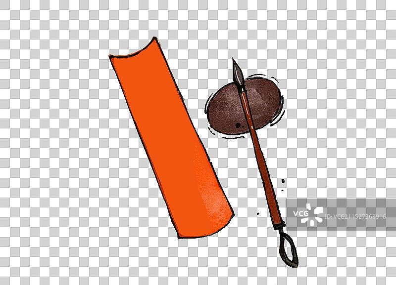 写对联水彩手绘元素图片素材