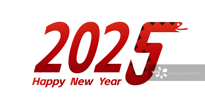 2025年新年蛇年文字设计模板图片素材