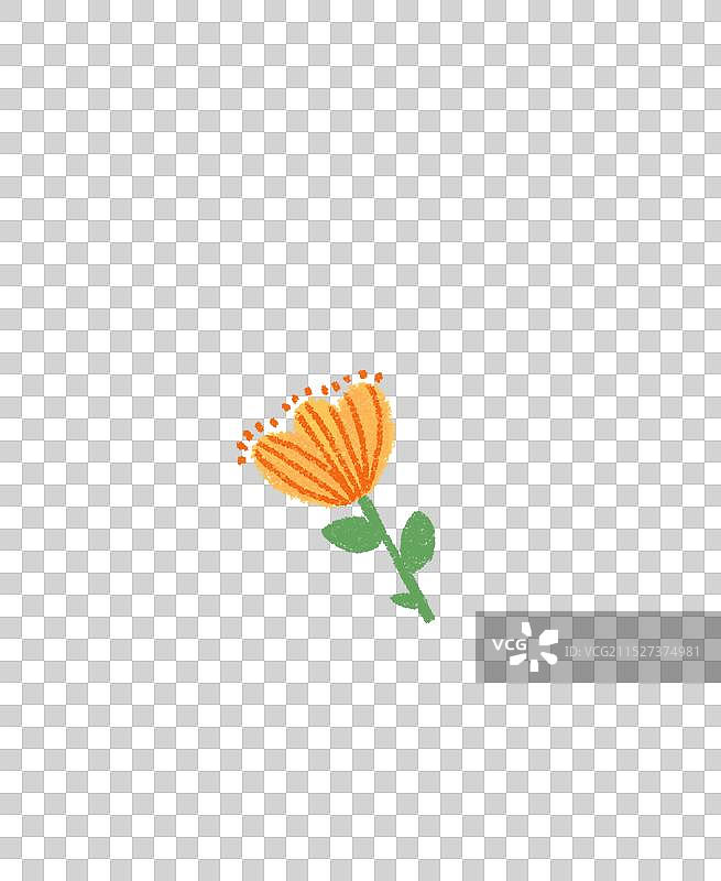 儿童插画一朵郁金香图片素材