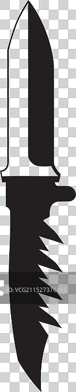 午夜雇佣兵极简黑色刀锋图片素材