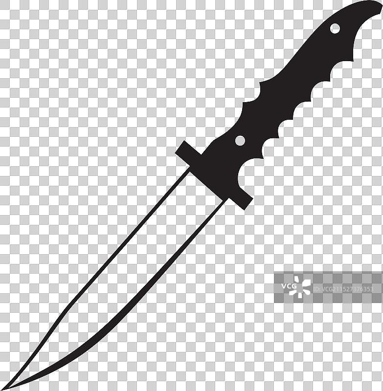 午夜雇佣兵极简主义刀具设计图片素材