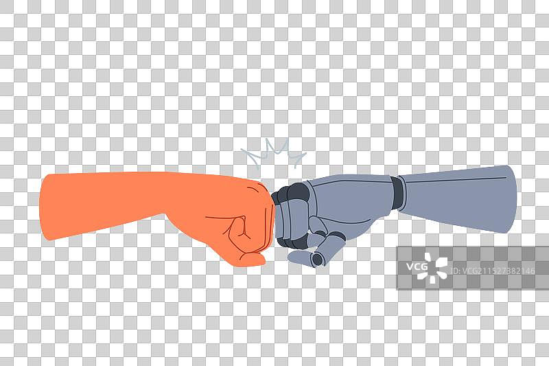 机器人与人类协同合作图片素材