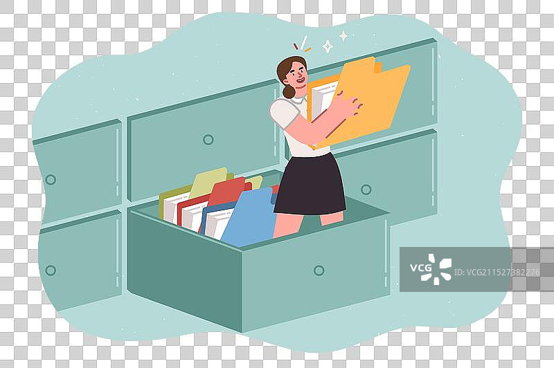 女经理在查找文件图片素材