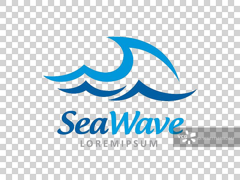海浪Logo符号或图标模板图片素材