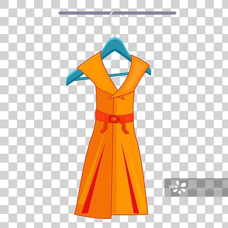 白色背景衣架上的连衣裙图片素材