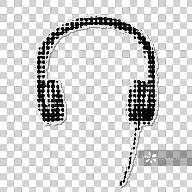 潮流复古音乐报纸拼贴元素图片素材