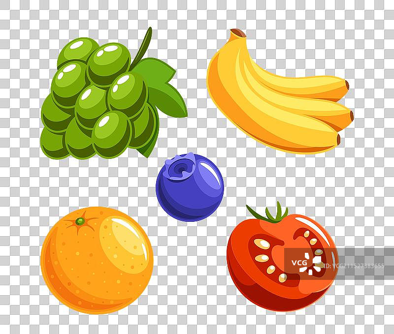 包括葡萄在内的各种新鲜成熟水果图片素材