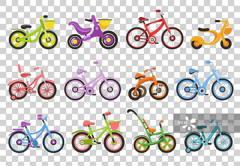 卡通儿童自行车图片素材