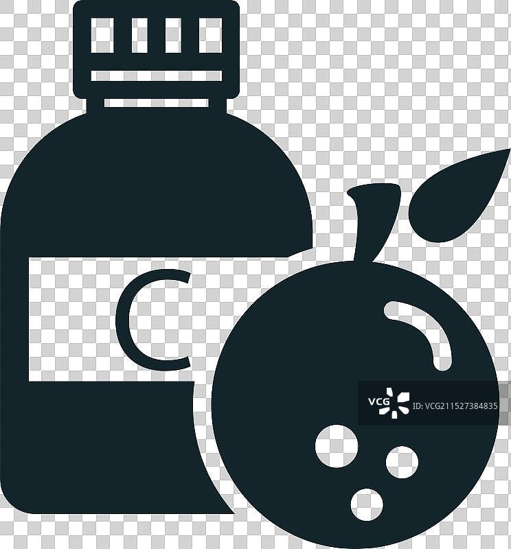 橙子与维生素C补充剂图片素材