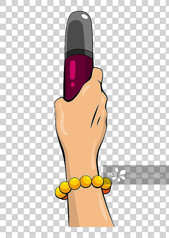 波普艺术风格的记者手持麦克风图片素材