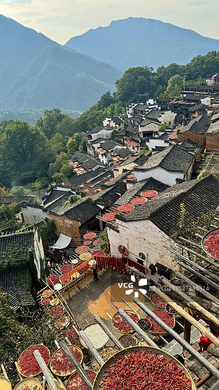 婺源晒秋图片素材