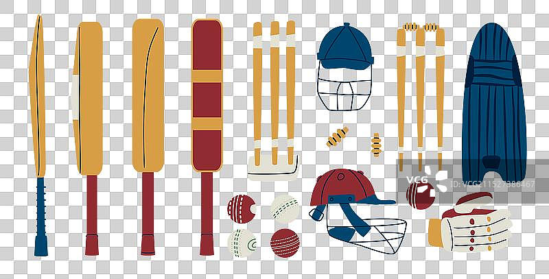 板球器材套装运动工具球拍球门图片素材