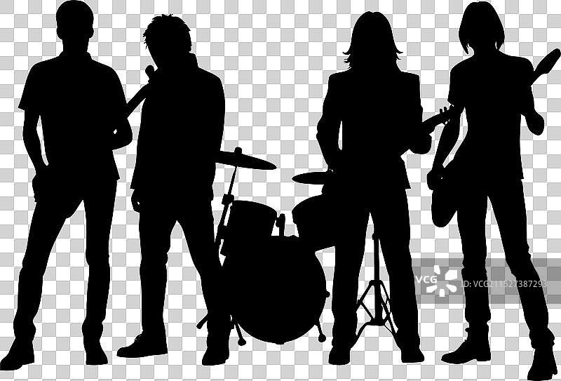 乐队剪影全阵容2图片素材