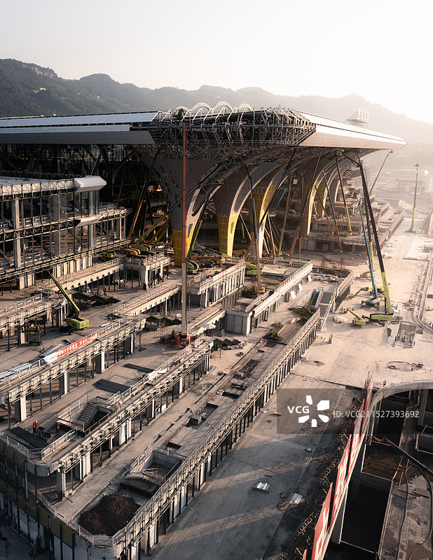建设中的重庆东站图片素材